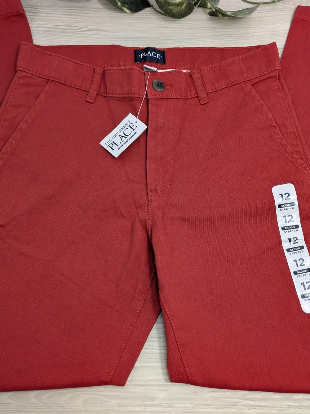 Children's Place Boys Uniform Skinny Chino Pants in Hampton Red
